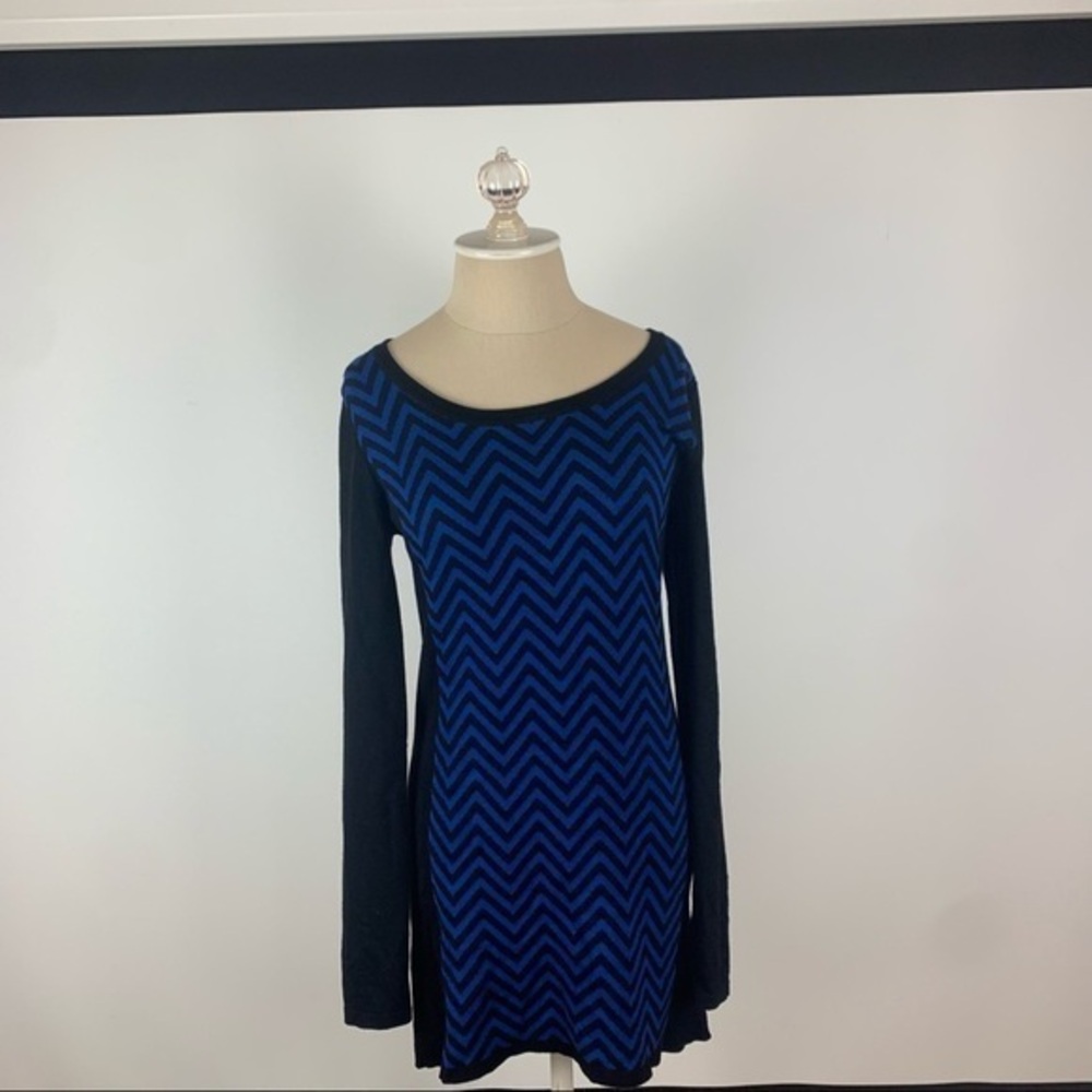 Blue & Black Sweater Dress